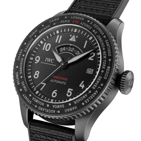 iwc timezoner top gun|iwc ceratanium pilots watch.